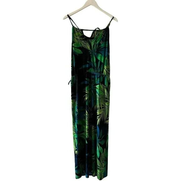 Covington Milk Maid Tropical Beachy Cruise Halter Maxi Spaghetti Straps Jersey - Picture 5 of 13